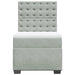Pat continental cu saltea, gri deschis, 80x200 cm, catifea - WALTI WALTI