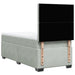 Pat continental cu saltea, gri deschis, 80x200 cm, catifea - WALTI WALTI