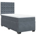 Pat box spring cu saltea, gri închis, 80x200 cm, catifea - WALTI WALTI