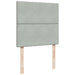 Pat box spring cu saltea, gri deschis, 90x190 cm, catifea - WALTI WALTI