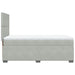 Pat box spring cu saltea, gri deschis, 90x190 cm, catifea - WALTI WALTI