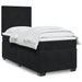 Pat box spring cu saltea, negru, 90x190 cm, catifea - WALTI WALTI