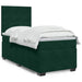 Pat box spring cu saltea, verde închis, 90x190 cm, catifea - WALTI WALTI