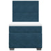 Pat box spring cu saltea, albastru, 90x190 cm, catifea - WALTI WALTI