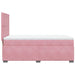 Pat box spring cu saltea, roz, 90x190 cm, catifea - WALTI WALTI