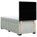 Pat box spring cu saltea, gri deschis, 90x190 cm, catifea - WALTI WALTI