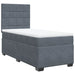 Pat box spring cu saltea, gri închis, 90x190 cm, catifea - WALTI WALTI