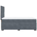 Pat box spring cu saltea, gri închis, 90x190 cm, catifea - WALTI WALTI