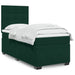Pat box spring cu saltea, verde închis, 90x190 cm, catifea - WALTI WALTI