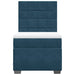 Pat box spring cu saltea, albastru, 90x190 cm, catifea - WALTI WALTI