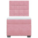 Pat box spring cu saltea, roz, 90x190 cm, catifea - WALTI WALTI
