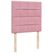 Pat box spring cu saltea, roz, 90x190 cm, catifea - WALTI WALTI
