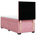 Pat box spring cu saltea, roz, 90x190 cm, catifea - WALTI WALTI
