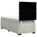 Pat box spring cu saltea, gri deschis, 90x190 cm, catifea - WALTI WALTI