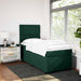 Pat box spring cu saltea, verde închis, 90x190 cm, catifea - WALTI WALTI