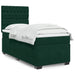 Pat box spring cu saltea, verde închis, 90x190 cm, catifea - WALTI WALTI