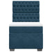 Pat box spring cu saltea, albastru, 90x190 cm, catifea - WALTI WALTI
