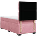 Pat box spring cu saltea, roz, 90x190 cm, catifea - WALTI WALTI