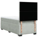 Pat box spring cu saltea, gri deschis, 90x190 cm, catifea - WALTI WALTI