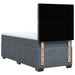 Pat box spring cu saltea, gri închis, 90x190 cm, catifea - WALTI WALTI