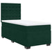 Pat box spring cu saltea, verde închis, 90x190 cm, catifea - WALTI WALTI