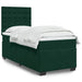Pat box spring cu saltea, verde închis, 90x190 cm, catifea - WALTI WALTI