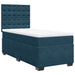 Pat box spring cu saltea, albastru, 90x190 cm, catifea - WALTI WALTI