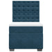 Pat box spring cu saltea, albastru, 90x190 cm, catifea - WALTI WALTI