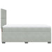 Pat box spring cu saltea, gri deschis, 90x200 cm, catifea - WALTI WALTI