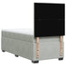 Pat box spring cu saltea, gri deschis, 90x200 cm, catifea - WALTI WALTI