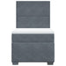 Pat box spring cu saltea, gri închis, 90x200 cm, catifea - WALTI WALTI