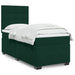 Pat box spring cu saltea, verde închis, 90x200 cm, catifea - WALTI WALTI