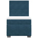 Pat box spring cu saltea, albastru, 90x200 cm, catifea - WALTI WALTI