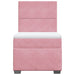 Pat box spring cu saltea, roz, 90x200 cm, catifea - WALTI WALTI