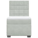 Pat box spring cu saltea, gri deschis, 90x200 cm, catifea - WALTI WALTI