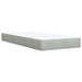 Pat box spring cu saltea, gri deschis, 90x200 cm, catifea - WALTI WALTI