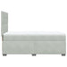Pat box spring cu saltea, gri deschis, 90x200 cm, catifea - WALTI WALTI