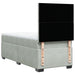 Pat box spring cu saltea, gri deschis, 90x200 cm, catifea - WALTI WALTI