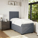 Pat box spring cu saltea, gri închis, 90x200 cm, catifea - WALTI WALTI