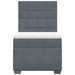 Pat box spring cu saltea, gri închis, 90x200 cm, catifea - WALTI WALTI