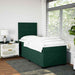 Pat box spring cu saltea, verde închis, 90x200 cm, catifea - WALTI WALTI