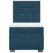 Pat box spring cu saltea, albastru, 90x200 cm, catifea - WALTI WALTI