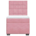 Pat box spring cu saltea, roz, 90x200 cm, catifea - WALTI WALTI