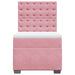 Pat box spring cu saltea, roz, 90x200 cm, catifea - WALTI WALTI