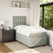 Pat box spring cu saltea, gri deschis, 90x200 cm, catifea - WALTI WALTI