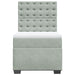 Pat box spring cu saltea, gri deschis, 90x200 cm, catifea - WALTI WALTI