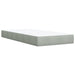 Pat box spring cu saltea, gri deschis, 90x200 cm, catifea - WALTI WALTI