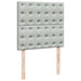 Pat box spring cu saltea, gri deschis, 90x200 cm, catifea - WALTI WALTI