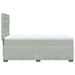 Pat box spring cu saltea, gri deschis, 90x200 cm, catifea - WALTI WALTI