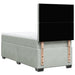 Pat box spring cu saltea, gri deschis, 90x200 cm, catifea - WALTI WALTI